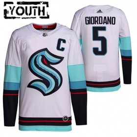 Seattle Kraken Mark Giordano 5 2021-22 Wit Authentic Shirt - Kinderen